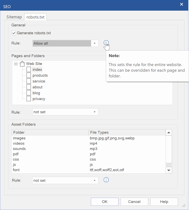 robots.txt properties