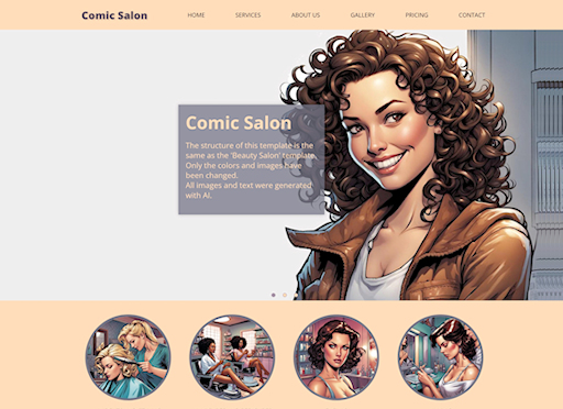 Comic Book Salon Template